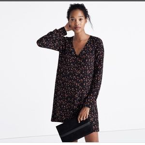 Madewell silk shirt dress